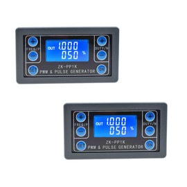 2pcs ZK-PP1K PWM Pulse Signal Generator Frequency Generator PWM Pulse Number and Frequency Duty Cycle Adjustable LED Display with Shell Module Square Wave Signal Generator