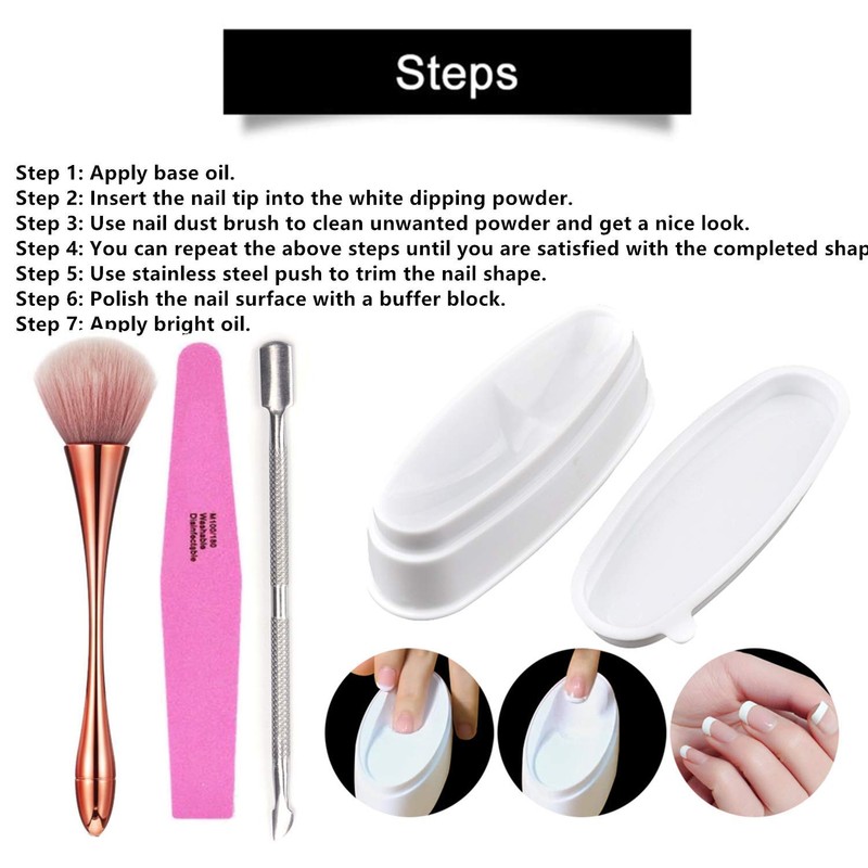 Dip powder tool Kit with French Nail Dipping Powder Container