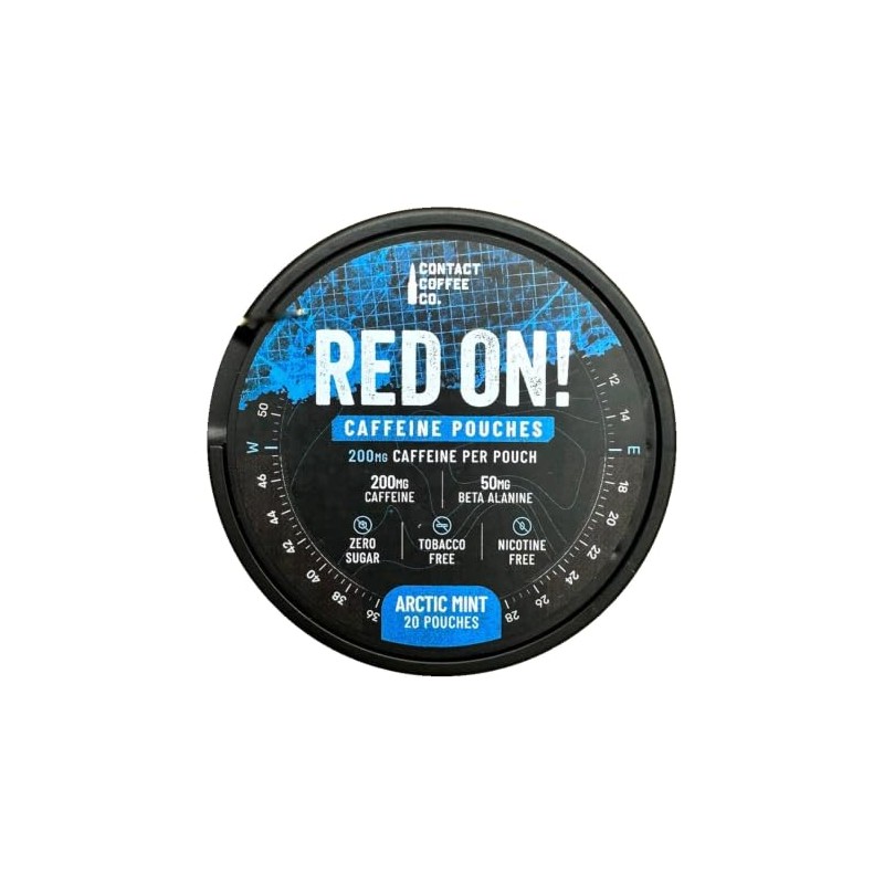 Contact Coffee Red On! Caffeine Pouches 200mg, Arctic Mint, 20