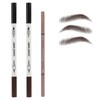 Waterproof Eyebrow Pencil Set, 2-in-1 4-Fork-Tip Microblading Brow Pen +