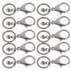 10Pcs Key Chain Plating Non Fading Simple Keychain Bag Buckle