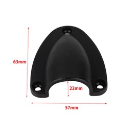 Grekywin Marine Wire Cable Vent Cover 4Pcs Set, Black Nylon Clamshell for Vent, Accessories for Boat Yacht (57 x 63mm)