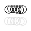 Oz Essentials Hair Elastic 12 Pack - White/Black