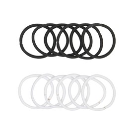 Oz Essentials Hair Elastic 12 Pack - White/Black