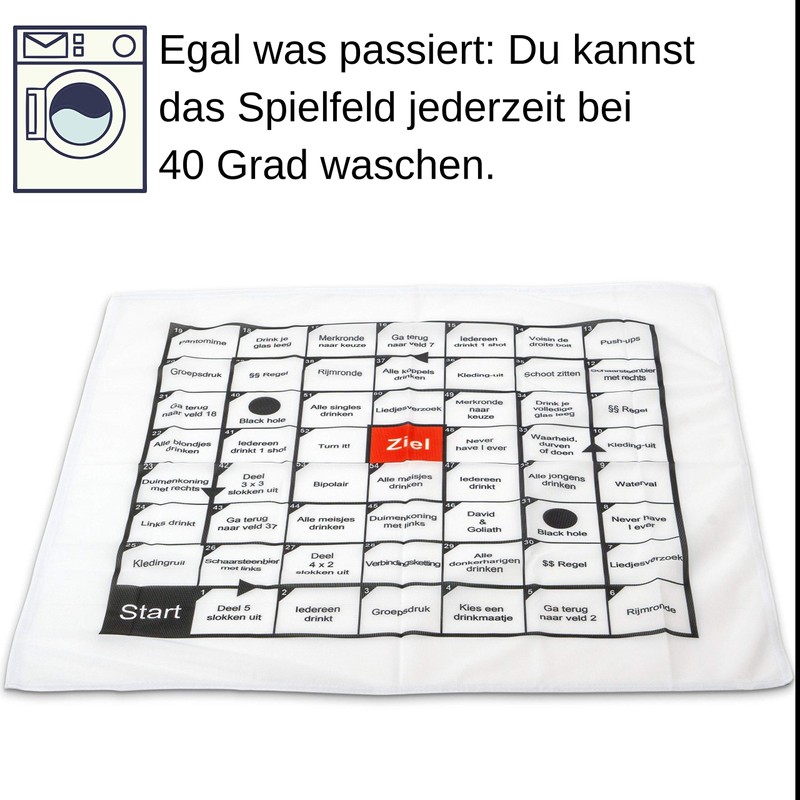 Fun Drinking Games as a Table Cloth, 70 x 70