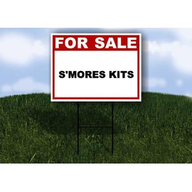 S'MORES KITS For Sale Whte Red Black 1 Double Sided 18x24 in Yard Road Sign w/stand