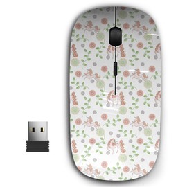 2.4G Ergonomic Portable USB Wireless Mouse for PC, Laptop, Computer, Notebook with Nano Receiver ( Unicorn Sweet Mandala Flower Vine )