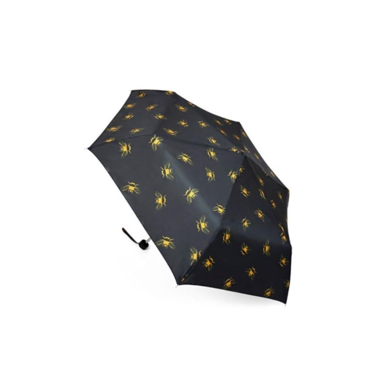 Black and Yellow Bumble Bee Pattern Foldable Compact Handbag Small