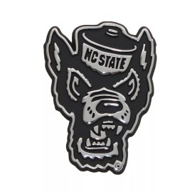 North Carolina NC State Wolf Metal Auto Emblem