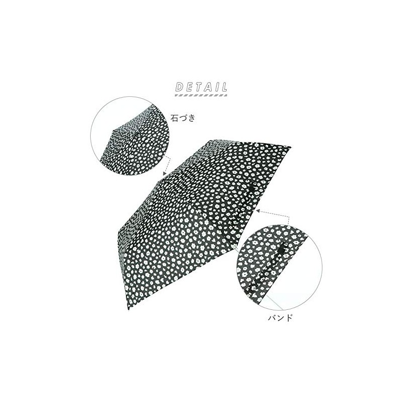 Folding Umbrella, 21.7 inches (55 cm), Windproof Ribs, Madras Check