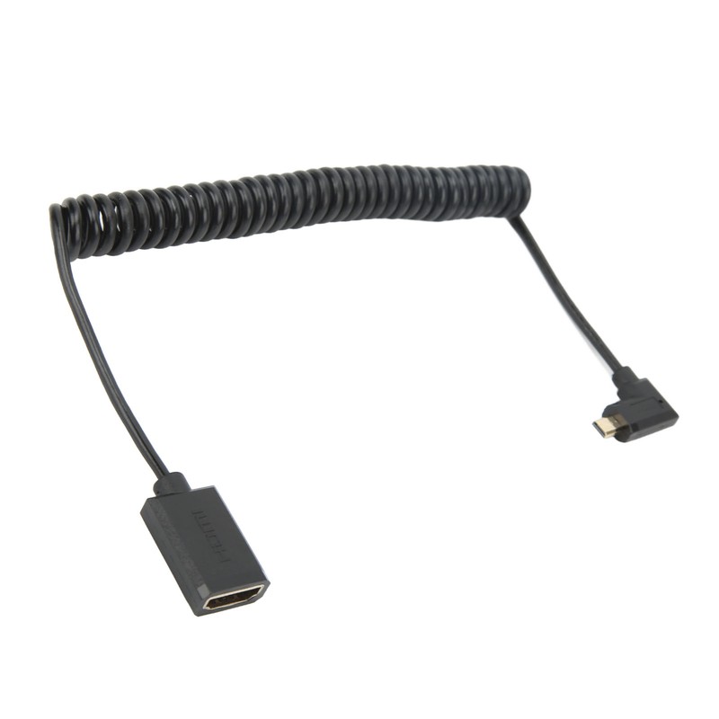 1.8m Coiled Cable Micro HD Multimedia Interface to Female HD