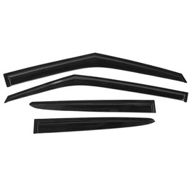 IKON MOTORSPORTS Out Channel Window Visors Compatible with 2011-2018 Hyundai Veloster, Dark Smoke Slim Style Acrylic Car Rain Sun Window Shade Guard Visor