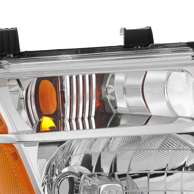 AKKON - Chrome Headlight Fits 2005-2008 Frontier 2005-2007 Pathfinder [Halogen