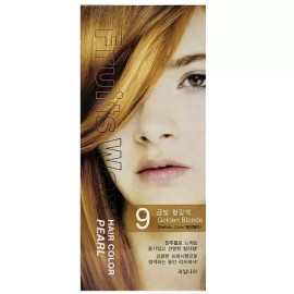 진주처럼 반짝이는 패션컬러 헤어염색 금빛 황갈색 Shimmering fashion color hair dye gold blonde