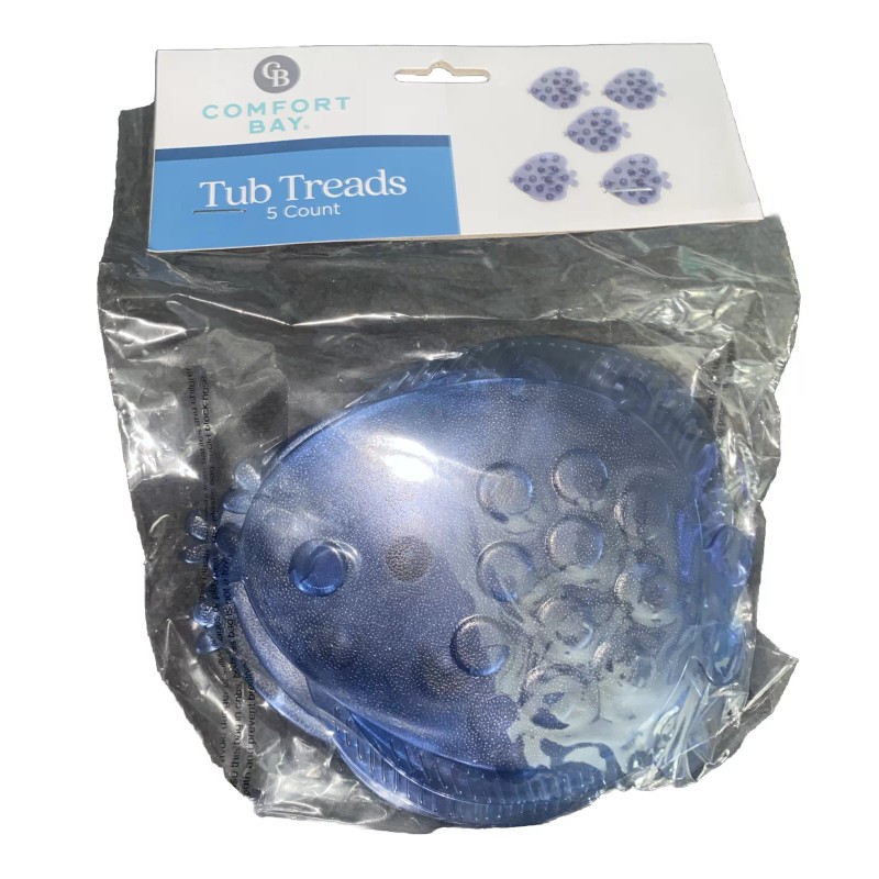 Comfort Bay Fish Shapes Blue Non Slip Safety Shower Treads