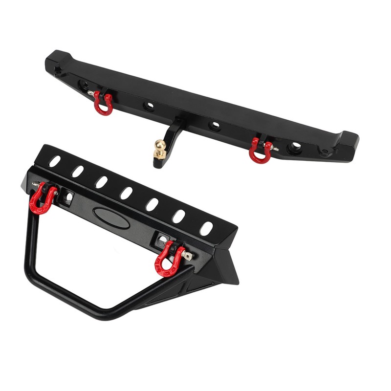 RC Crawler Bumper Black Front and Rear Bumper with Winch