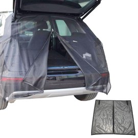 Sepzlly Mosquito Net Car Tailgate Combination Wing Door Boot Cover Sun Protection Mesh with Double Zip and Magnetic for T5 Camping Motorhome Caravan Camping Accessories Fishing 180 cm x 150 cm