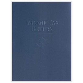ComplyRight Tax Presentation Folder, Income Tax Return", Blue, 9" x 12", Pack of 100
