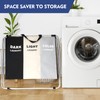 180L Laundry Basket Sorter, Large 3 Section Collapsible Laundry Hamper