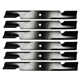 Technology Parts Store 6 Pack Notched Heavy Duty Air-Lift Blades 7075770 Size: 21" x 2-1/2", Center Hole: 5/8" Compatible with Snapper 61" Deck