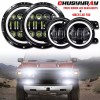 CHUSYYRAY For Hummer H2 2003-2009 Pair 7 inch Round LED