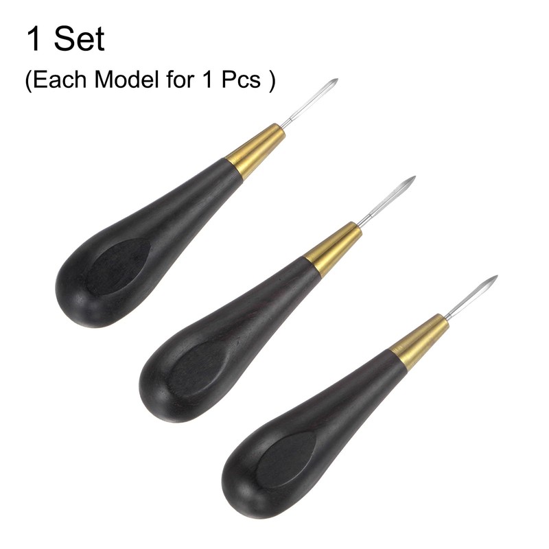 HARFINGTON Handwork Sewing Awl Set 3-5mm Rhombus Curved Taper Stitch