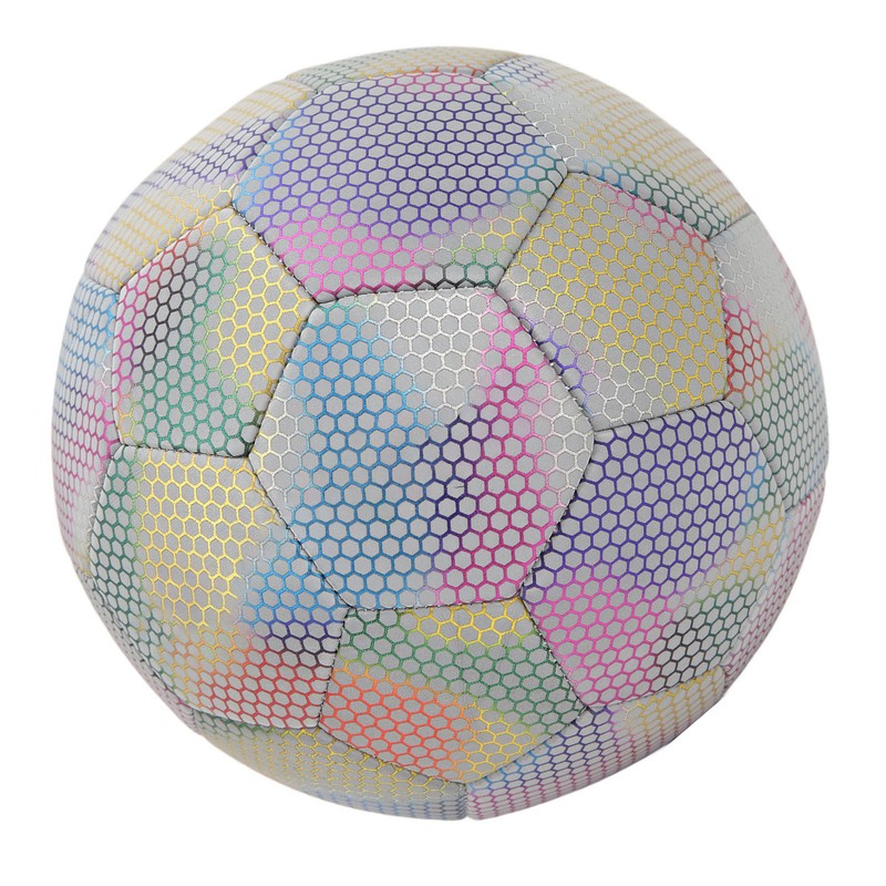 Soccer Ball PU Size 5 Light Color Reflective Glowing Soccer