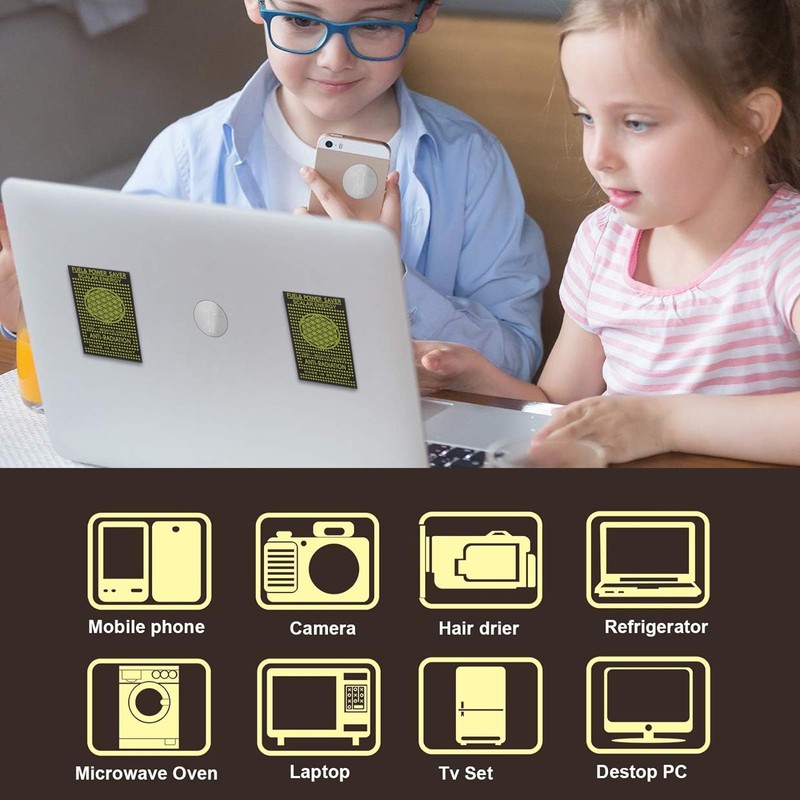 Eowppue 12pcs Radiation Protection Phone Stickers - EMF Blocker for