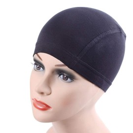 1 Piece Wig Inner Cap Free Size Wig Net Bamboo Cotton Fashion For Wig (Black)