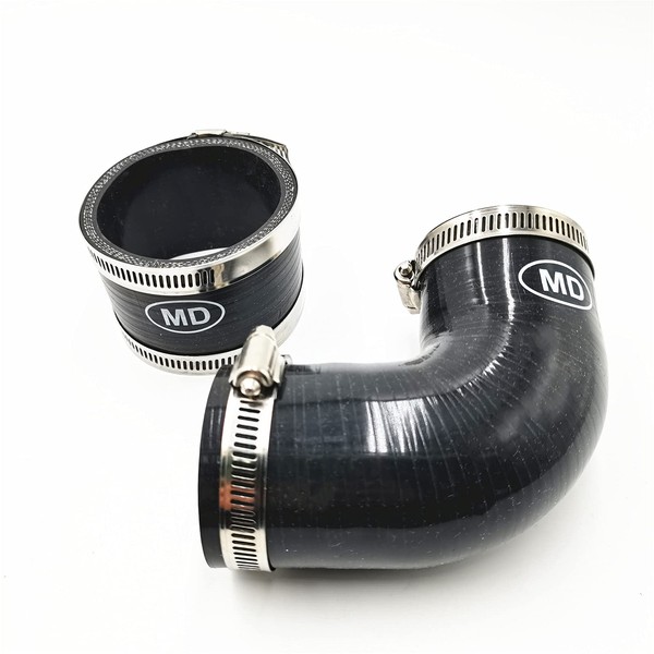 Top Mount Intercooler Hose Kit Black For Subaru 02-07 WRX