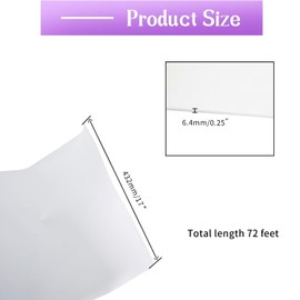 Qiveno Closed Cell Neoprene Foam Rubber Sheet with Adhesive - 72 x 17 x 1/4 Inch Multi-Function Insulation, Soundproofing, and Weatherproof Foam Padding Easy Cut DIY, White