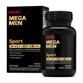 GNC Mega Men Sport 90 Caplets Multivitamin for Men Free Shipping Exp 11/2026