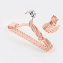 Vivva Kids Hangers Non Slip Not Plastic, [10 Pack] Stainless Steel Children Cloth Durable Baby Hangers for Closet - Perfect Infant Toddler Hanger(Cream)