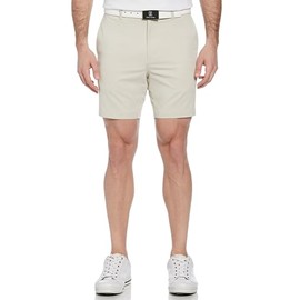PGA TOUR Men's 7" Golf Shorts with Active Waistband, Silver Lining