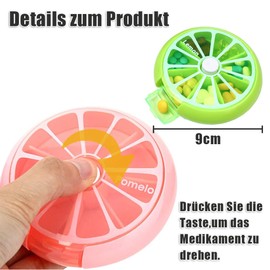 Kisstta 7 Day Small Pill Box 7 Days 7 Compartments for Pill Box Small for On the Go Pill Box Easy to Open and Carry Green