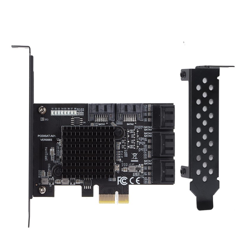 SATA Card 8 Port, PCIE to SATA 3.0 Controller Expansion