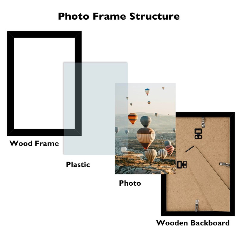 JCJMY 6x9 Picture Frame Set of 6 for Wall Hanging