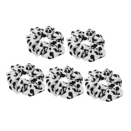 Baluue 5pcs Striped Hair Scrunchies Rope for Girls Large Intestine Design for Hair Types Comfortable Daily Wear