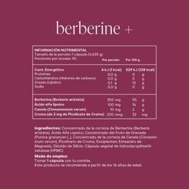 RESET WELLNESS | Berberine + Berberina 635 mg con Ácido Alfa Lipoico, Cromo y Canela | 90 Cápsulas Veganas | Apoyo a la Salud Metabólica, Control de Glucosa y Peso, Antioxidante Natural