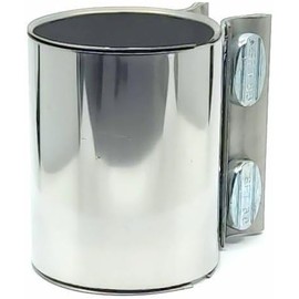 Double Clamp Stainless Steel Exhaust Clamp Pipe Connector Diameter 45 48 51 63 76 mm (51 mm)