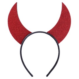 Bonnie Z. Leonardo Glitter Devil Horns Headband Glitter Black