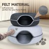 iCAGY Large Cat Tunnel Bed Toys for Indoor Cats (Grey,