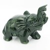 gemshan Jade Green Elephant Statues - Feng Shui Figurine Bring