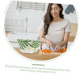 Mikinona Non-stick Beeswax Food Wraps Set of 3 Kitchen Paper Baking Food Wraps