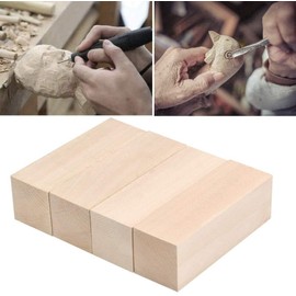 TOKERD 20 Pcs Whittling and Carving Wood Blocks Unfinished Wood Blocks Basswood Carving Blocks Soft Wood Set for Carving Beginners and Professional(10 x 2.5 x 2.5cm)