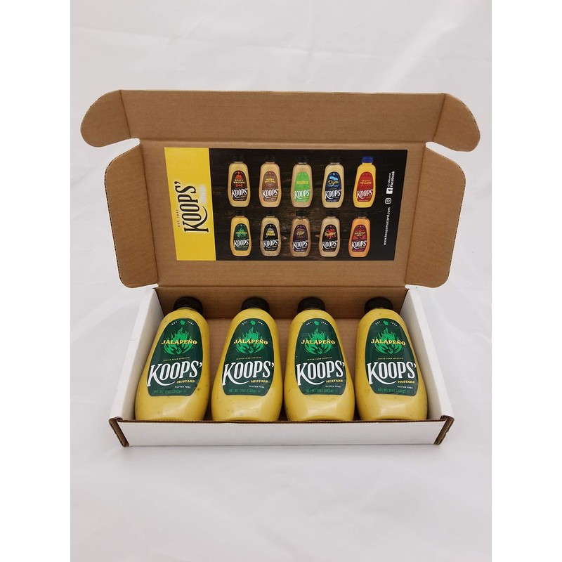 Koops' Jalapeno Mustard, 12 oz. Bottle, 4-Pack