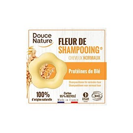 Douce Nature Bio Shampoo Blume für normales Haar, ohne Sulfate, 85 g