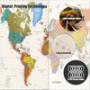 LIVETTY World Map Bathroom Shower Curtains Fabric Shower Curtain Waterproof