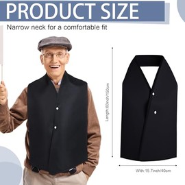 10 Piezas Baberos para Adultos Bufanda para Comer Lavables y Reutilizables Protector de Ropa de Comedor Babero para Adultos para Ancianos Mayores y Pe