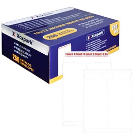 Xxcxpark 250 PCS 10x13 inches Security Catalog Envelopes Printable Self Seal Envelopes, Anti Tear White Kraft Envelopes for Invitation Cards, Pictures, Photos, Documents